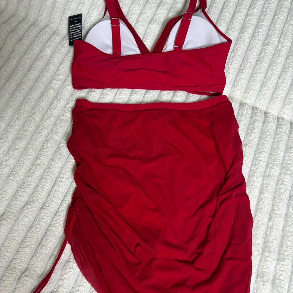 Chic Halter Red Bikini Set